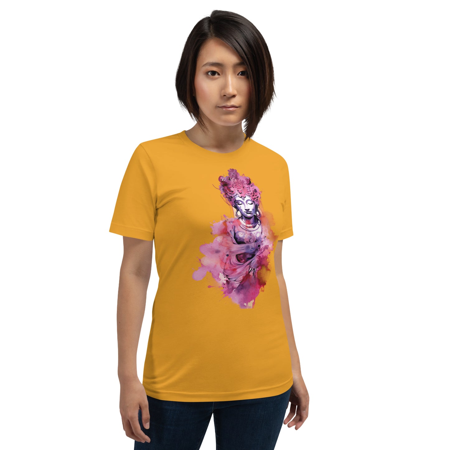 Magenta Mercy: Watercolor Maitreya Goddess T-Shirt